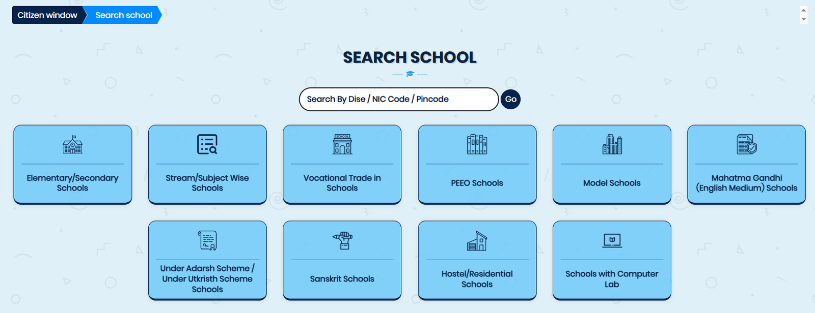 Search school